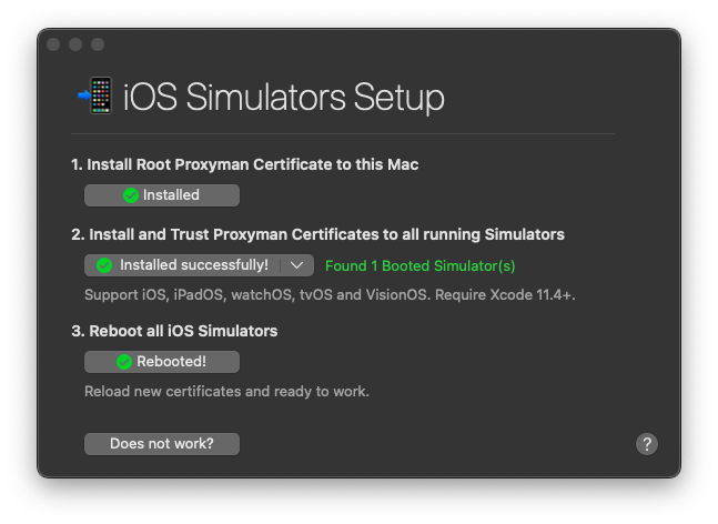 Setup proxyman